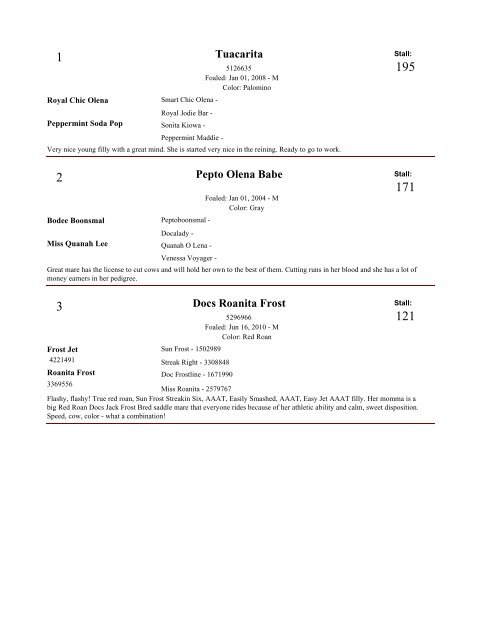 Report to create pdf 2 column - Simon Horse Company