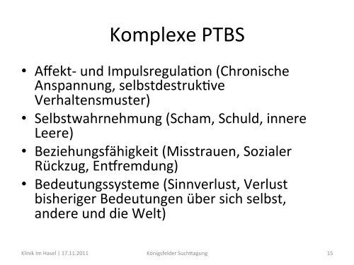 Sucht und Trauma - Pdag