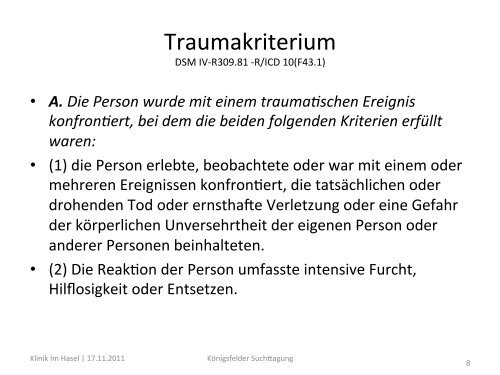 Sucht und Trauma - Pdag