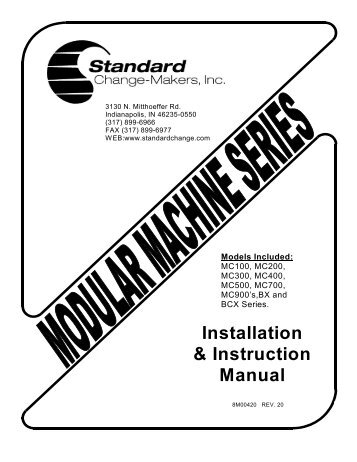 Installation & Instruction Manual - Standard Change