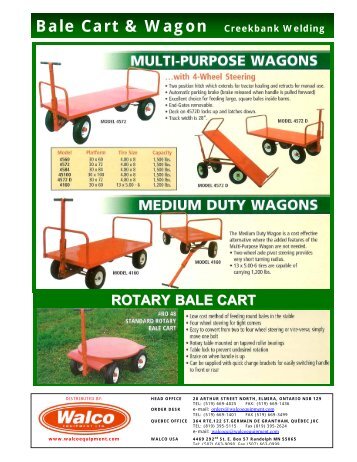 Bale Cart & Wagon Creekbank Welding - Walco