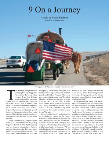 9 On a Journey - Western Mule Magazine