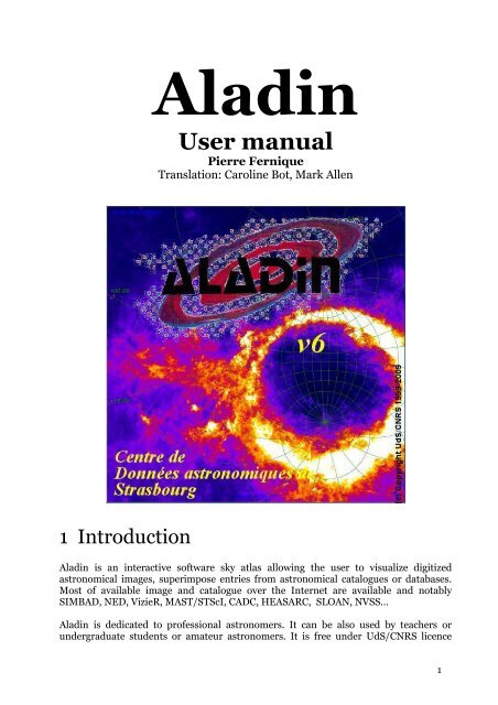 User manual - Aladin Sky Atlas