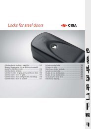 Catalogue Locks for Steel doors - CISA.com