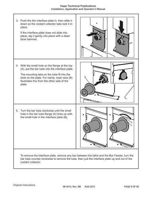 Important Placement Instructions Enclosed See Lifting - Haas ...