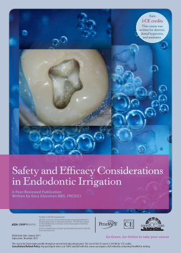 Safety and Efficacy Considerations in Endodontic ... - IneedCE.com