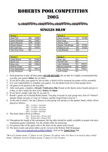 Pool Draw