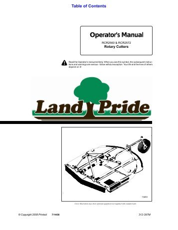 Operator's Manual - Land Pride