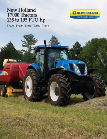 New Holland T7000 Tractors 135 to 195 PTO hp