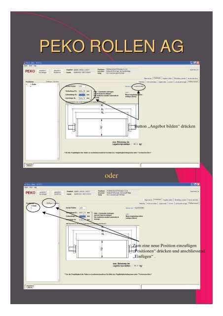 Anleitung zum PEKO-Konfigurator - Peko Rollen Peter Köppel AG