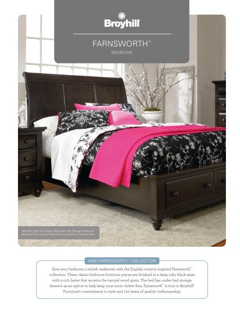 4856 Farnsworth Furniture Brands, Broyhill Farnsworth King Sleigh Bed