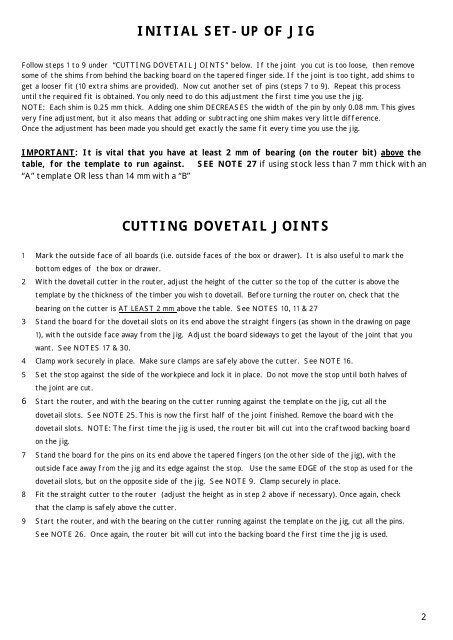 Instructions for web - Gifkins Dovetail Jig