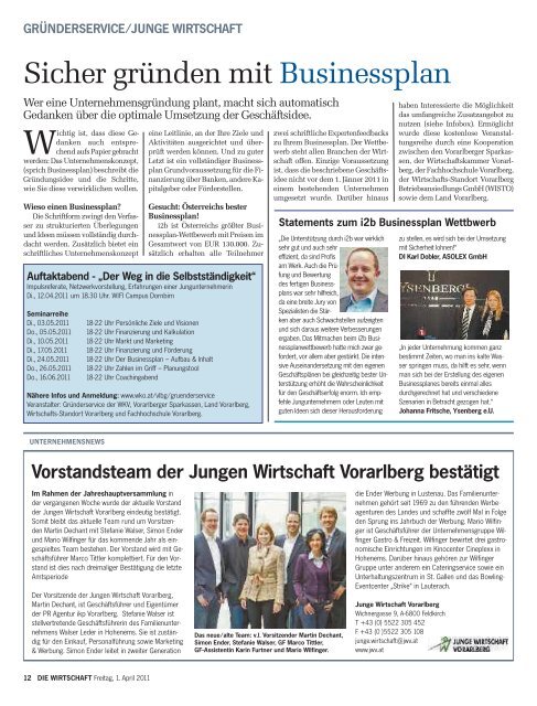 Die Wirtschaft Nr. 13 vom 1. April 2011