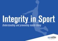 Integrity in Sport: Understanding and - SportAccord