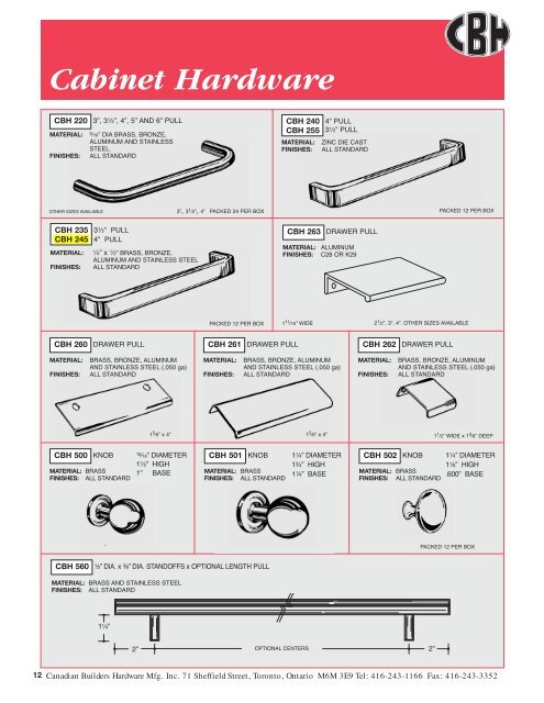 CBH Mini Catalog Apr 09