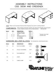 ASSEMBLY INSTRUCTIONS CSII DESK AND CREDENZA