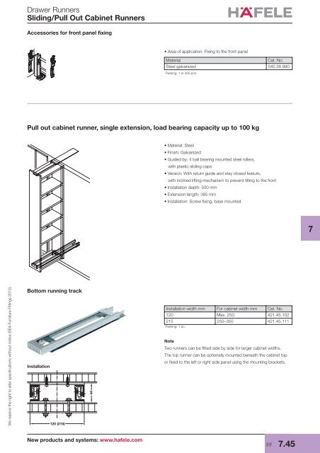Sliding Pull Out Cabinet Runners Hafele, Full Extension Slides For Pull Out Shelving Units