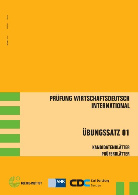 Prüfung Wirtschaftsdeutsch International