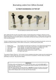 Boxmaking cutters from Gifkins Dovetail - Gifkins Dovetail Jig