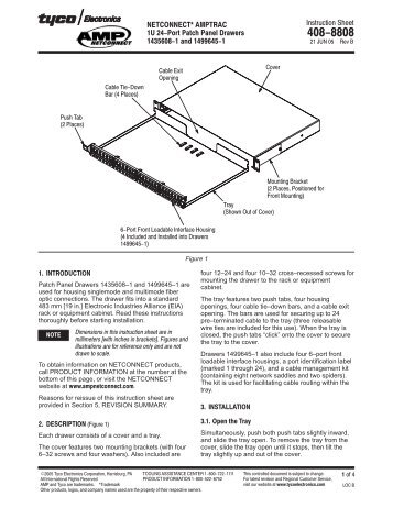 NETCONNECT AMPTRAC 1U 24-Port Patch Panel Drawers ...