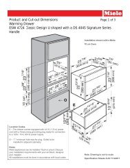 Product and Cut-out Dimensions Warming Drawer ... - Miele