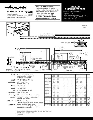 3832DO Technical Sheet - Accuride