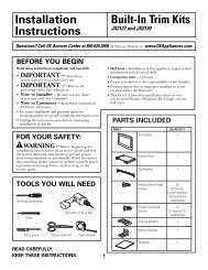 Installation Built-In Trim Kits Instructions - GE Appliances