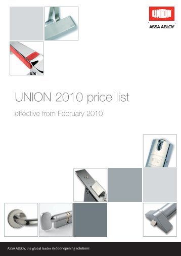 UNION 2010 price list