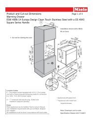 Product and Cut-out Dimensions Warming Drawer ESW ... - Miele