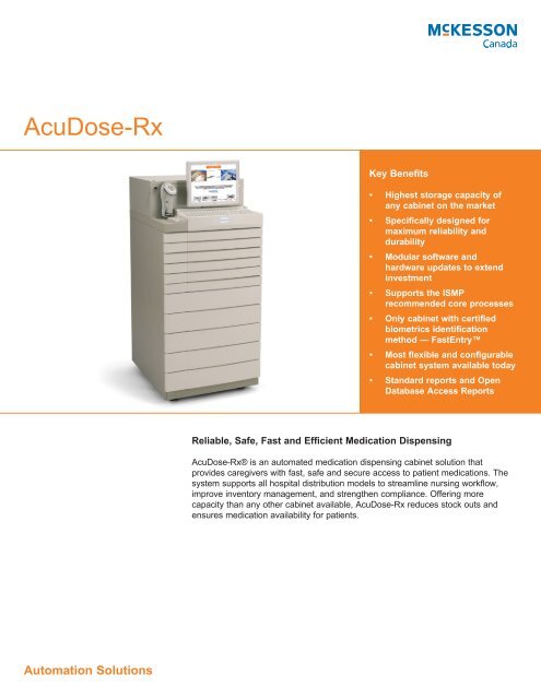 Acudose Rx Mckesson Canada