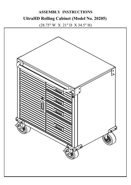 UltraHD Rolling Cabinet (Model No. 20205) - Seville Classics, Inc.