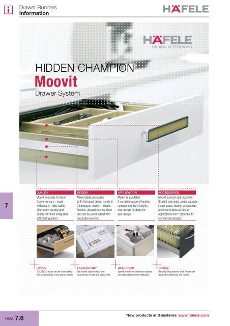 Drawer Runners Information Hafele