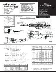 MODEL 3640-A 3640-A QUICK REFERENCE - Accuride