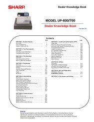MODEL UP-600/700 Dealer Knowledge Book - MS Cash Drawer