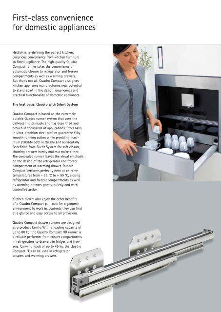 Luxury pull-out system for domestic appliances. Quadro ... - Hettich