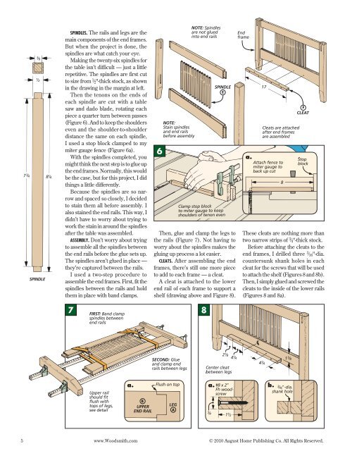 CRAFTSMAN COFFEE TABLE - Woodsmith Shop