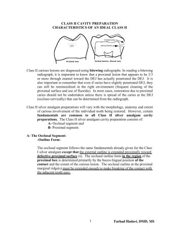 Class II Prep Handout