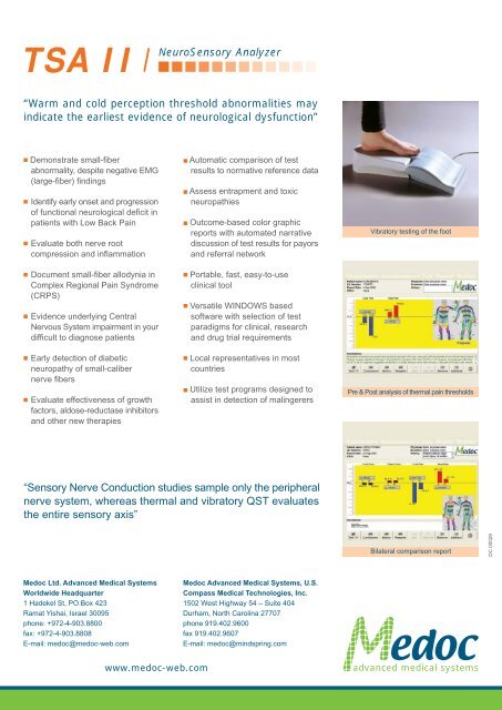 TSA II NeuroSensory Analyzer - VISTA-Medical Medizintechnik