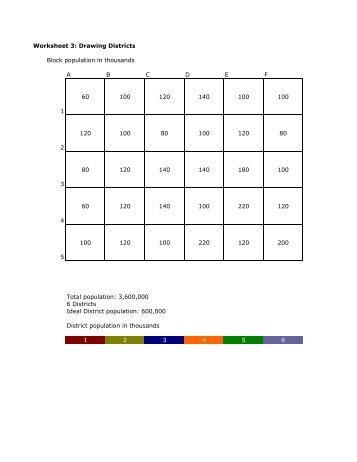 Worksheet 3: Drawing Districts Block population in thousands ...