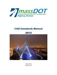 CAD Standards Manual 2012 - MassDOT