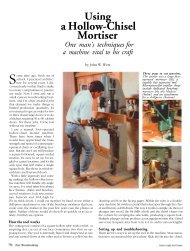 Using a Hollow-Chisel Mortiser