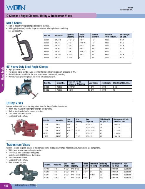 C-Clamps Safety Tomahawks - Metroplex Service Welding Supply