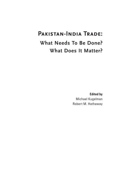 Pakistan-India Trade: