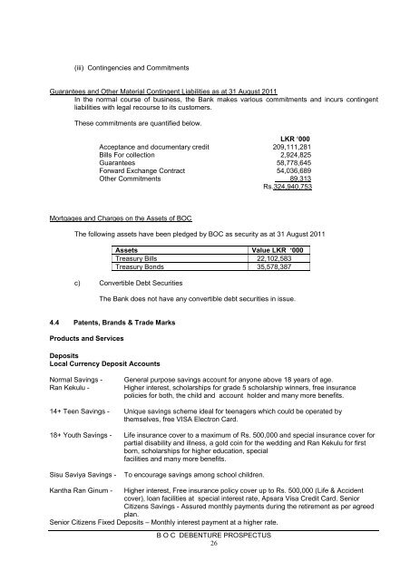 Prospectus for the Debenture - Asha Phillip Securities Limited - Sri ...