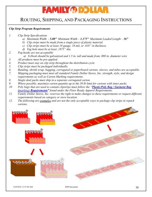 Routing, Shipping and Packaging Instructions - Family Dollar ...