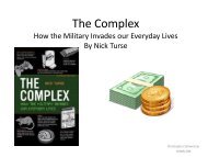 The Complex How the Military Invades our Everyday Lives By Nick ...