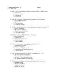 Imperialism Test Review Sheet PDF