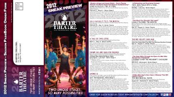 2012 Sneak Preview - Barter Theatre