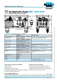 Air-Hydraulic Pump HDL 1600-4000 - SCHAAF GmbH