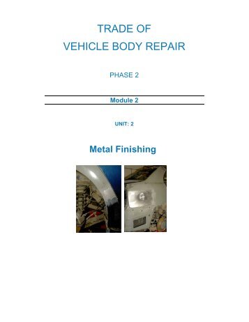 TRADE OF VEHICLE BODY REPAIR - eCollege